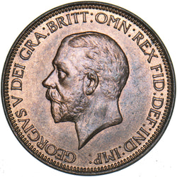 1931 Halfpenny - George V British Bronze Coin - Superb
