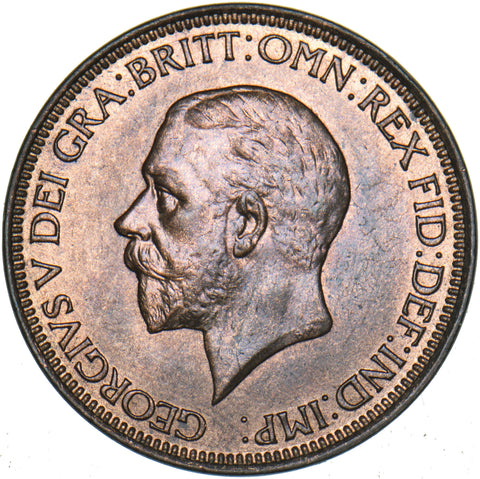 1931 Halfpenny - George V British Bronze Coin - Superb