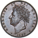 1827 Farthing -   Copper Coin - Very Nice