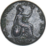 1844 Farthing - Victoria British Copper Coin