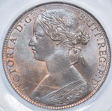 1862 Penny (CGS UNC 80) - Victoria British Bronze Coin - Superb