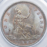 1862 Penny (CGS UNC 80) - Victoria British Bronze Coin - Superb