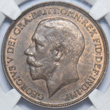 1912 H Penny (NGC MS 63 BN) - George V British Bronze Coin - Superb