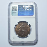 1912 H Penny (NGC MS 63 BN) - George V British Bronze Coin - Superb