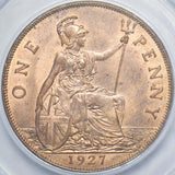1927 Penny (CGS UNC 80) - George V British Bronze Coin - Superb
