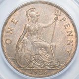 1928 Penny (CGS AU 78) - George V British Bronze Coin - Superb