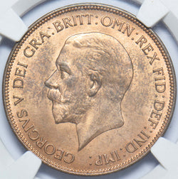 1935 Penny (NGC MS 64 RB) - George V British Bronze Coin - Superb