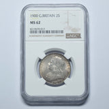 1901 Florin (NGC MS 62) - Victoria British Silver Coin - Superb