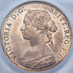 1860 Halfpenny (CGS 82) - Victoria British Bronze Coin - Superb