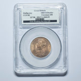 1860 Halfpenny (CGS 82) - Victoria British Bronze Coin - Superb