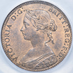 1860 Halfpenny (CGS UNC 82) - Victoria British Bronze Coin - Superb