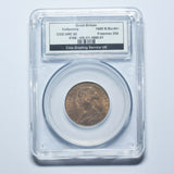 1860 Halfpenny (CGS UNC 82) - Victoria British Bronze Coin - Superb