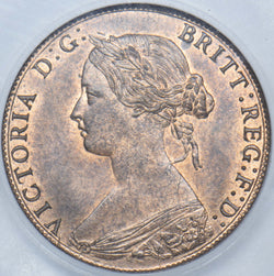 1862 Halfpenny (CGS UNC 82) - Victoria British Bronze Coin - Superb
