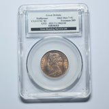 1862 Halfpenny (CGS UNC 82) - Victoria British Bronze Coin - Superb