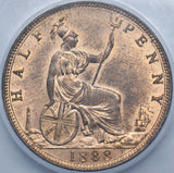 1888 Halfpenny (CGS UNC 82) - Victoria British Bronze Coin - Superb