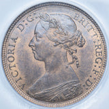 1890 Halfpenny (CGS UNC 80) - Victoria British Bronze Coin - Superb