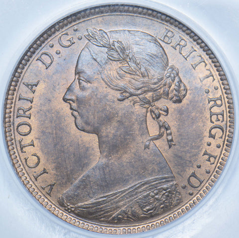 1890 Halfpenny (CGS UNC 80) - Victoria British Bronze Coin - Superb