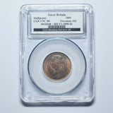 1890 Halfpenny (CGS UNC 80) - Victoria British Bronze Coin - Superb