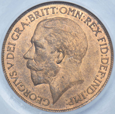 1916 Halfpenny (CGS 80) - George V British Bronze Coin - Superb