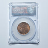 1928 Halfpenny (CGS UNC 80) - George V British Bronze Coin - Superb