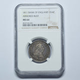 1811 Eighteenpence Bank Token (NGC MS 64) - George III British  Coin - Superb