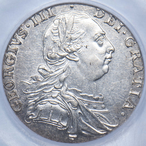 1787 Shilling (CGS AU 75) - George III British Silver Coin - Very Nice