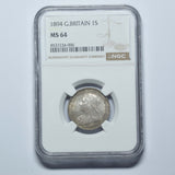 1894 Shilling (NGC MS 64) - Victoria British Silver Coin - Superb