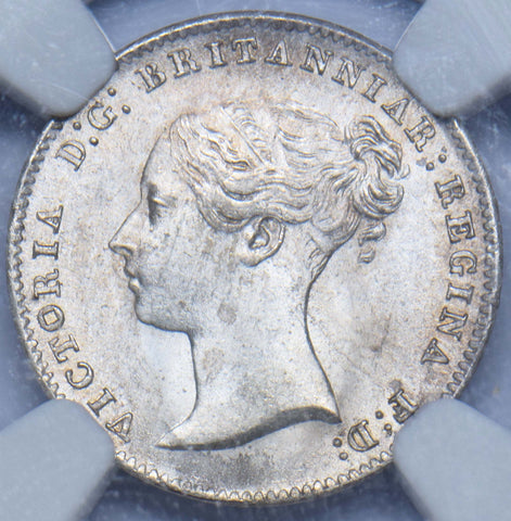 1845 Threepence (NGC MS 64) - Victoria British Silver Coin - Superb