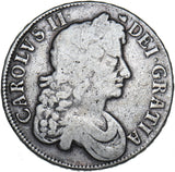 1677 Crown (Boar’s Head Flaw 7 Over 6) - Charles II British Silver Coin