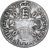 1677 Crown (Boar’s Head Flaw 7 Over 6) - Charles II British Silver Coin