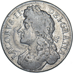 1686 Crown - James II British Silver Coin