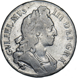 1696 Crown - William III British Silver Coin
