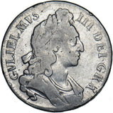 1696 Crown - William III British Silver Coin