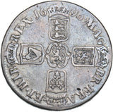 1696 Crown (GEI Error) - William III British Silver Coin - Nice