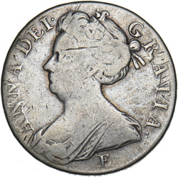 1708 E Crown (8 Over 7) - Anne British Silver Coin