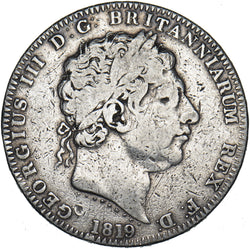 1819 LIX Crown - George III British Silver Coin