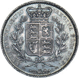 1845 Crown (Cinquefoil Stops) - Victoria British Silver Coin - Very Nice