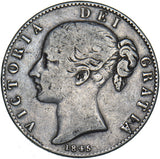 1845 Crown - Victoria British Silver Coin