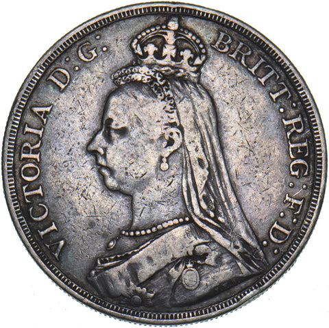 1887 Crown - Victoria British Silver Coin