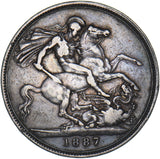 1887 Crown - Victoria British Silver Coin