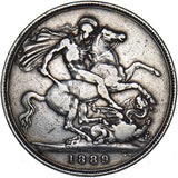 1889 Crown - Victoria British Silver Coin