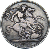 1889 Crown - Victoria British Silver Coin