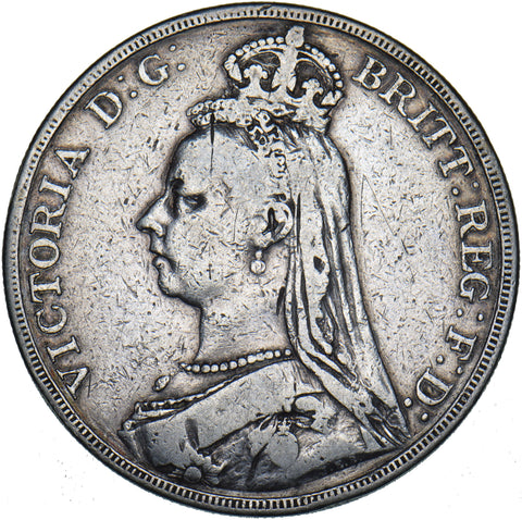 1889 Crown - Victoria British Silver Coin