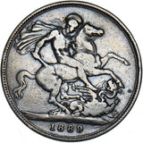 1889 Crown - Victoria British Silver Coin