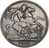 1889 Crown - Victoria British Silver Coin