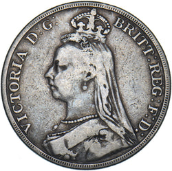 1889 Crown - Victoria British Silver Coin