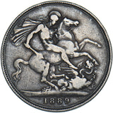 1889 Crown - Victoria British Silver Coin