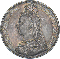 1889 Crown - Victoria British Silver Coin - Nice