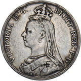 1889 Crown - Victoria British Silver Coin