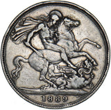 1889 Crown - Victoria British Silver Coin